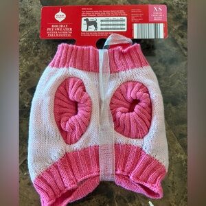 Merry Moments NWT Pink and light pink  Dog Sweater. Size XS